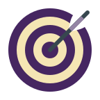 Cartoon bullseye icon